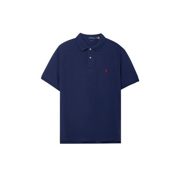POLO RALPH LAUREN レッドポニー刺繍クラシックフィットカラーTシャツブルー 710783656 012 150392022 [P]