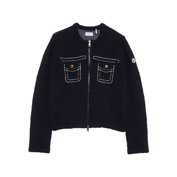Moncler 25FW Logo Patch Mix Lightweight Padded Jacket Navy 9B000 05 M7104 742 150554202 [P]