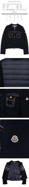 Moncler 25FW Logo Patch Mix Lightweight Padded Jacket Navy 9B000 05 M7104 742 150554202 [P]