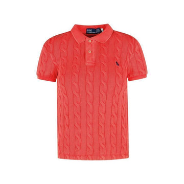 Polo Ralph Lauren Pony Embroidered Cable Classic Collar Knit Red 211943010 005 150391947 [P]