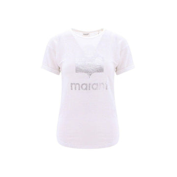 Isabel Marant 25SS KOLDI Logo Linen T-Shirt White 20WH 150468452 [P]