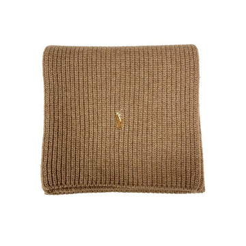 POLO RALPH LAUREN ポニー ロゴ 刺繡 マフラー ブラウンヘダー 449959353 004 150391903 [P]