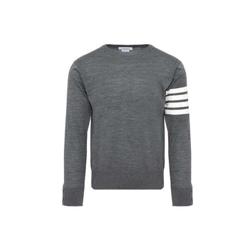 Thom Browne 26SS Diagonal Armband Classic Crewneck Pullover Knit Medium Grey MKA002A Y1014 038 150342207 [P]