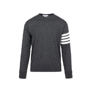 Thom Browne Diagonal Armband Classic Crew Neck Pullover Knit Dark Grey MKA002A Y1014 022 150342205 [P]