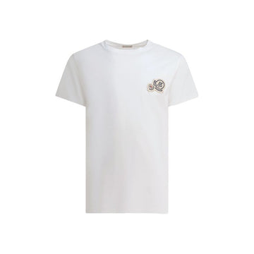 Moncler Double Logo Patch T-Shirt White 8C000 35 8390Y 001 150341957 [P]