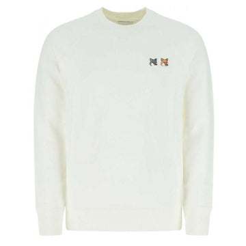 Maison Kitsune Double Fox Patch Sweatshirt Ecru FM00358KM0002 P700 150393047 [P]
