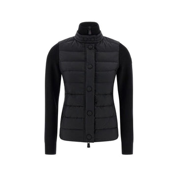 Moncler 25FW Logo Patch Wool Mix Lightweight Padded Jacket Black 9B000 16 A9462 999 150341950 [P]