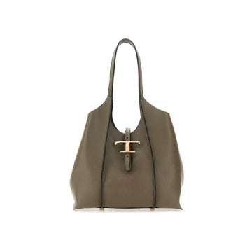 TODS タイムレス スモール ショッパートートバッグ カーキ C404 150341616 [P]