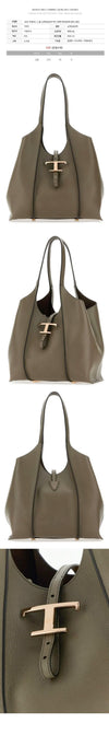 Tods Timeless Small Shopper Tote Bag Khaki 150341616 [P]