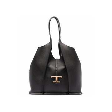 TODS タイムレスミディアムショッパートートバッグ ブラック XBWTSBA0300 Q8E B999 150341609 [P]