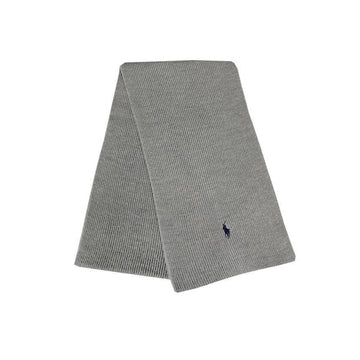 Polo Ralph Lauren 25FW Navy Pony Embroidered Ribbed Scarf Gray 710886136 003 150391863 [P]