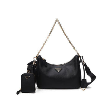 PRADA サフィアーノ リエディション 2005 ショルダークロスバッグ ブラック 1BH204 NZV F0632 150342043 [P]