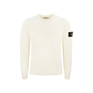 STONE ISLAND Stein Wappen Patch Rundhalsausschnitt Strickpullover Ivory 7715526A1 V0099 150263128 [P]