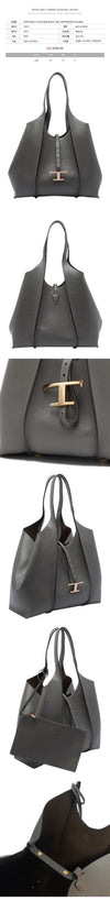 Tods Timeless Medium Shoulder Tote Bag Grey XBWTSBA0300 XSO B400 150341577 [P]