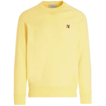 MAISON KITSUNE 25SS Fox Head Patch Sweatshirt Light Yellow IM00309KM0001 P720 150393081 [P]