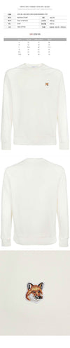 MAISON KITSUNE 25SS Fox Patch Sweatshirt Ecru AM00303KM0001 P700 150393073 [P]