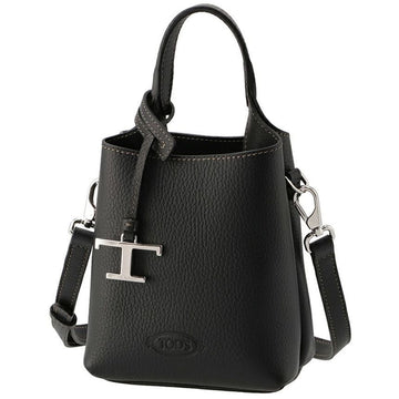 TODS タイムレスロゴマイクロトートクロスバッグ ブラック B999 150341553 [P]