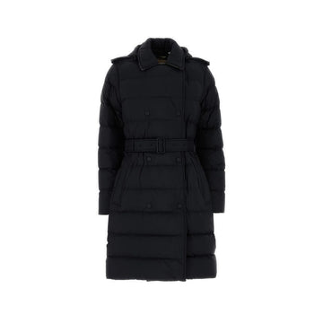 BURBERRY ロングパディングジャケット ベルト付き ブラック 8110313 150263223 [P]