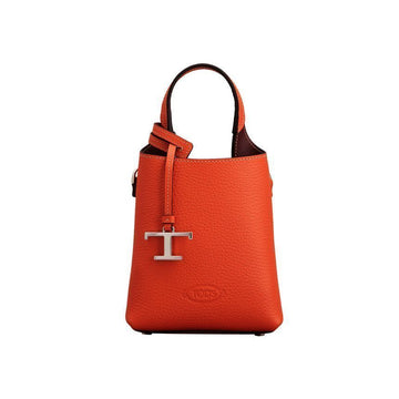 TODS タイムレス ロゴ マイクロ トート クロスバッグ レッド 9O32 150341551 [P]