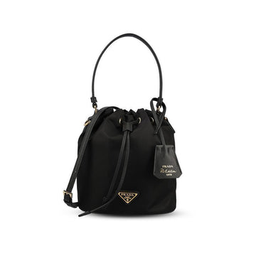 PRADA Re-Edition Bucket Bag mit Dreieckslogo 1978 Schwarz 1BE067 RV44 F0002 150062705 [P]