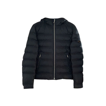 PRADA 三角ロゴフードパディングジャケット ブラック 106O F0002 150062696 [P]