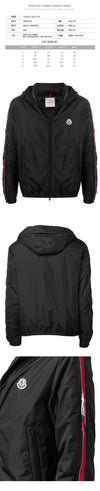 Moncler NECKER Logo Patch Line Down Jacket Black 1A000 05 68352 999 150067807 [P]