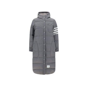 Thom Browne Diagonal Arm Band Down Long Hooded Padding Jacket Medium Gray FOD025X 05222 035 150067969 [P]