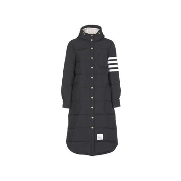 Thom Browne Diagonal Arm Band Down Long Hooded Padding Jacket Navy 25FW 05222 415 150067968 [P]