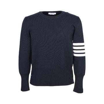 Thom Browne Classic Pullover Knit with 4 Bar Milano Stitch Navy 25FW 00014 415 150067960 [P]