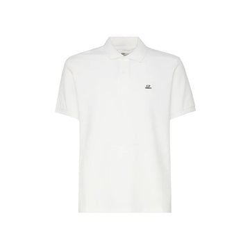 CP Company Logo Patch Polo Shirt White 150067797 [P]