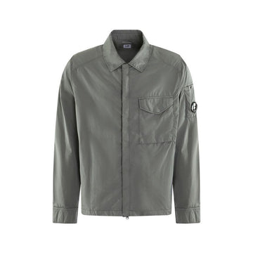 CP Company 25FW Chrome R Lens Applique Shirt Jacket Gray 19CMOS089A 005904G 921 150067793 [P]