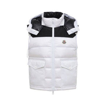 MONCLER CIBOURE ロゴパッチ ダウンベスト ホワイト 1A001 01 53A0E 032 150067818 [P]