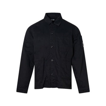 CP COMPANY Lens Wappen Garment Dyed Shirtjacke Schwarz 19CMOS079A 110201G 999 150067765 [P]