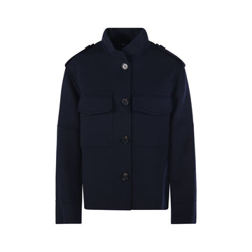 MAXMARA FREE Schulter-Jacke aus Wolle Navy 2529046043 081 149845690 [P]