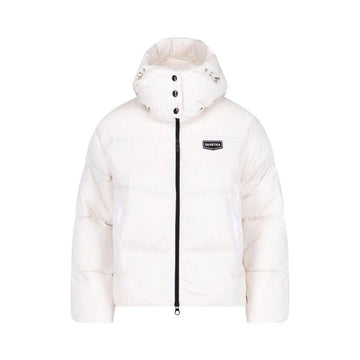 DUVETICA 25FW RISA Logo Patch Hooded Padding Jacket White VDDJ96136K0001 WHS 149435946 [P]