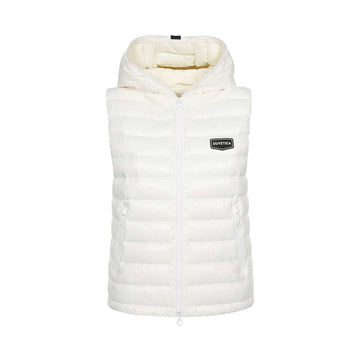 DUVETICA 25FW AGRI Logo Patch Hooded Padded Vest White VDDV90231K0001 WHS 149435995 [P]