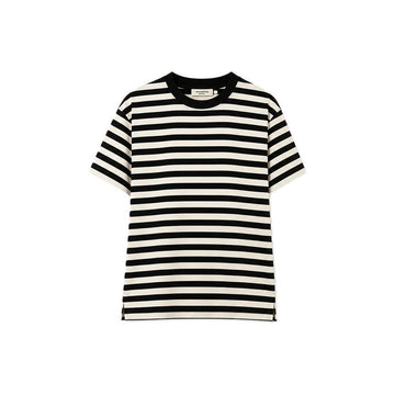 MAXMARA ストライプ半袖Tシャツ ブラック 2625976021 010 159257502 [P]
