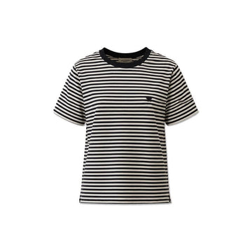 MAXMARA ロゴ刺繍半袖Tシャツ ブラックアイボリー 2625976031 012 159257504 [P]