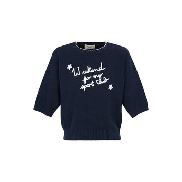 MAXMARA 反刺繍半袖ニットネイビー 2625366191 019 159257511 [P]