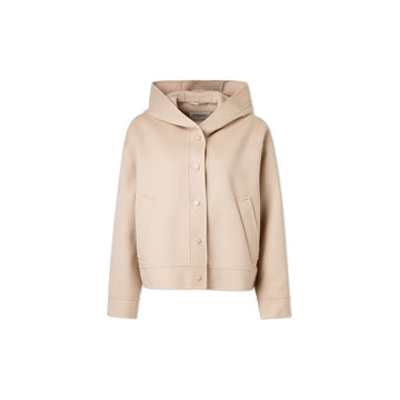 MAXMARA バージンウール クロップ フード ジャケット サンド 2625086041 031 159257525 [P]