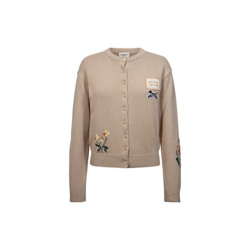 MAXMARA パッチ刺繍コットンカーディガンベージュ 2625346041 021 159257532 [P]