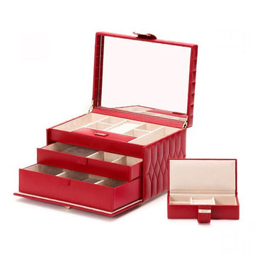 Wolf Caroline Medium Box Faux Leather Jewelry Organizer 147677709 [P]