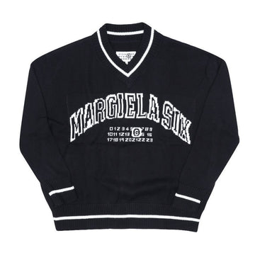 MAISON MARGIELA Branded V-Ausschnitt Sweatshirt für Kinder (auch für Erwachsene tragbar) 154120851 [P]