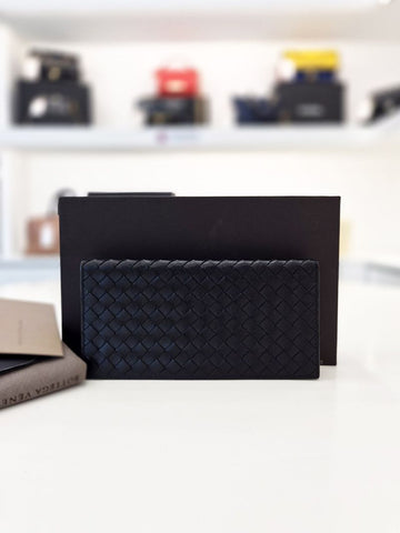 Bottega Veneta Continental Long Wallet Black 442556 159260580 [P]