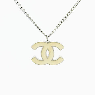 CHANEL Coco Mark White Chain Necklace 5VCHA29131 128665396 [P]