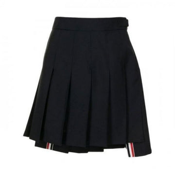 THOM BROWNE 26FW Woll-Twill Plissierte Minirock 75826926 [P]