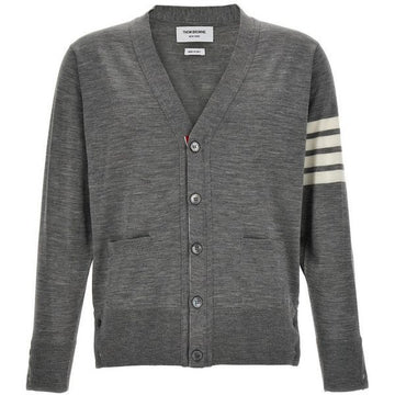THOM BROWNE Fein Merinowolle 4-Streifen Klassische Strickjacke 117288375 [P]