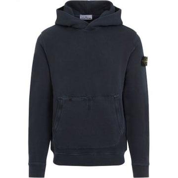 STONE ISLAND OLD Effect Cotton Diagonal Fleece Hooded Sweat Shirt (811561041 V0120) 136797774 [P]