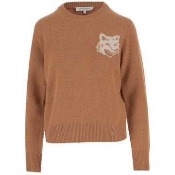 MAISON KITSUNE FOX HEAD INTARSIA MERINO JUMPER (NW00808KM0329-P270) 147811365 [P]