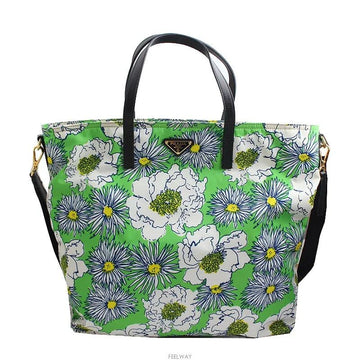 PRADA Blumenstoff große Tote- und Crossbody-Tasche 159265574 [P]
